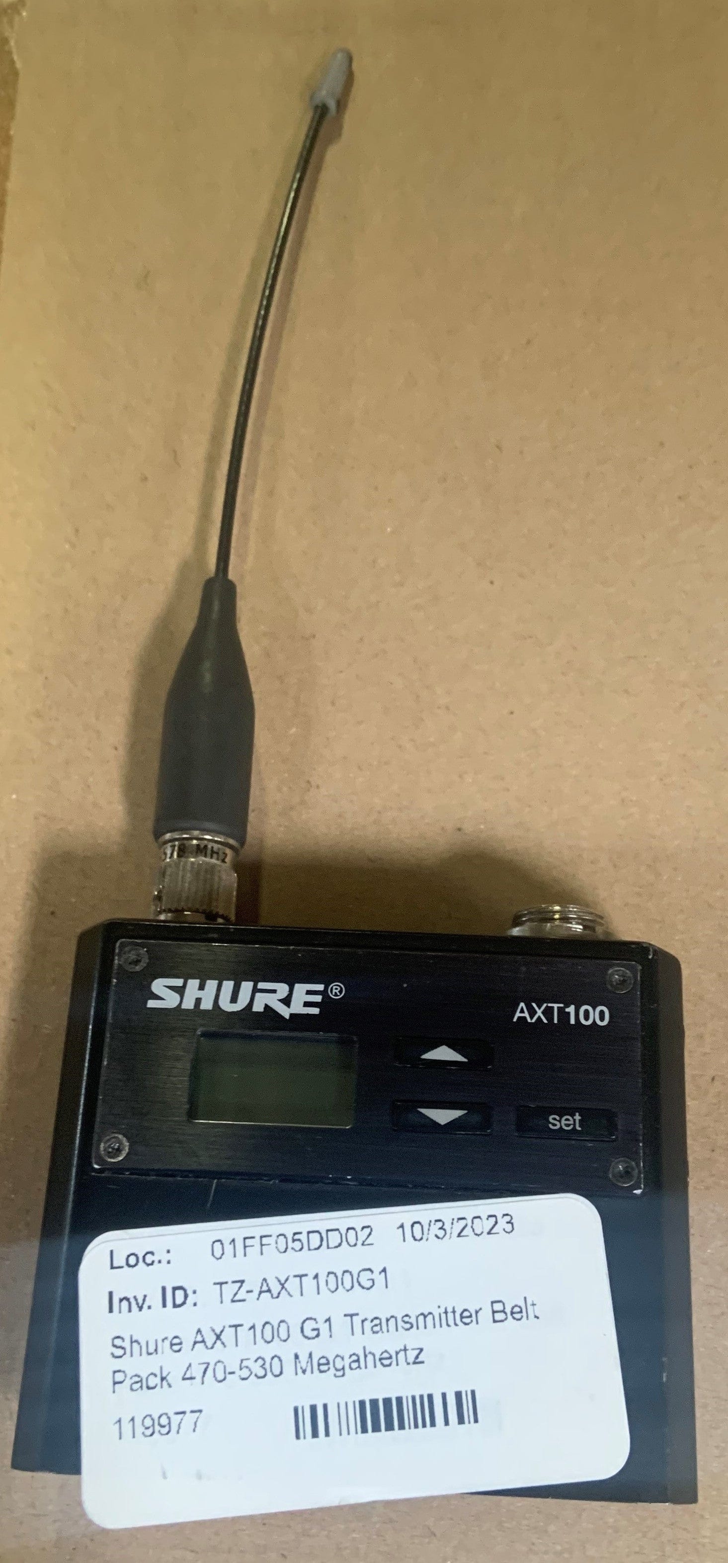 Shure AXT100 G1 Transmitter Belt Pack: Superior Audio on the Go