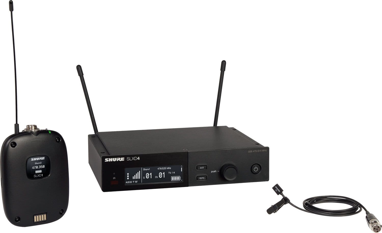 Shure SLXD14/93-G58 Wireless Combo System with WL93 Lavalier Microphone - Unleash Your Audio Potential