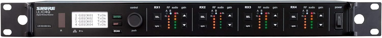 Shure ULXD4Q Quad-Channel Digital Wireless Receiver - V50 Band - Your Ultimate Sound Solution