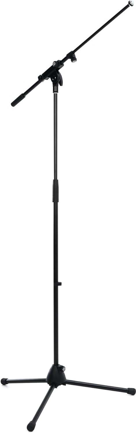 K&M 27195.500.55 Black Microphone Stand with Boom Arm - Your Ultimate Audio Setup Essential