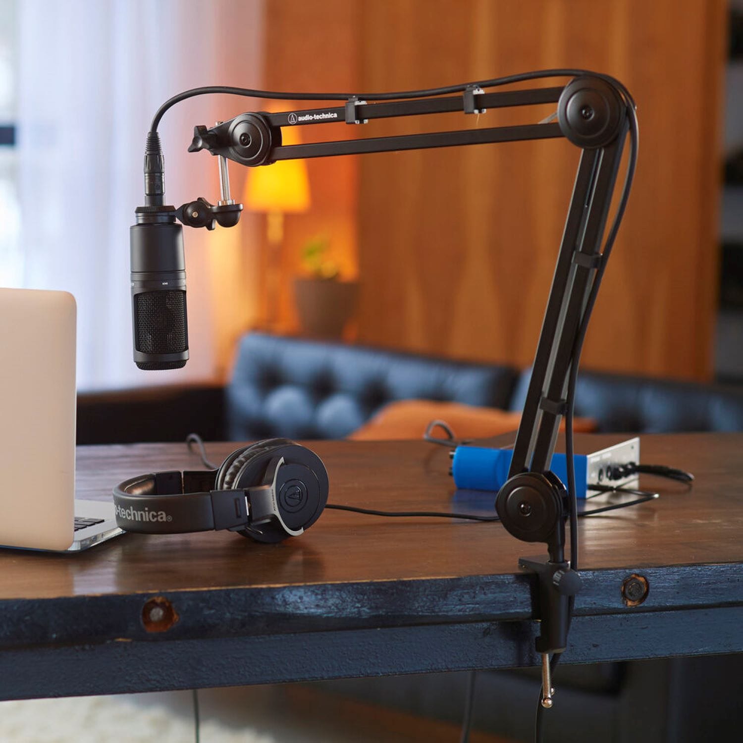 Audio-Technica AT8700 Desk Clamp Microphone Boom Arm - Versatile & Space-Saving