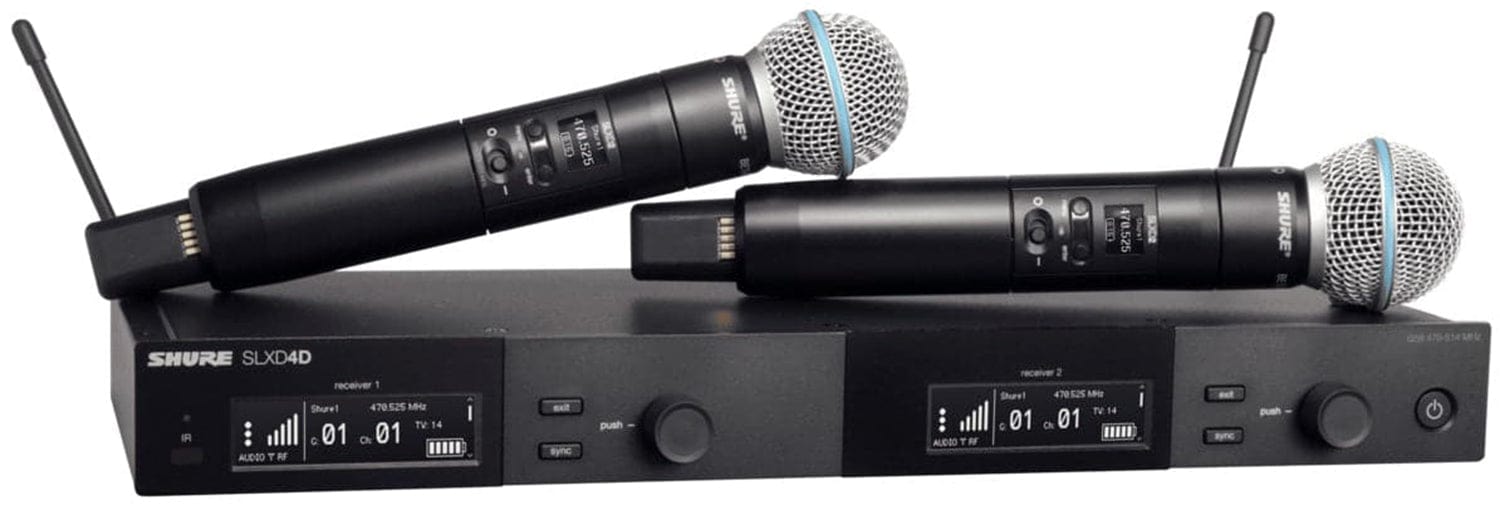 Shure SLXD24D/B58 G58 Dual Wireless System with BETA 58 - The Ultimate Wireless Solution