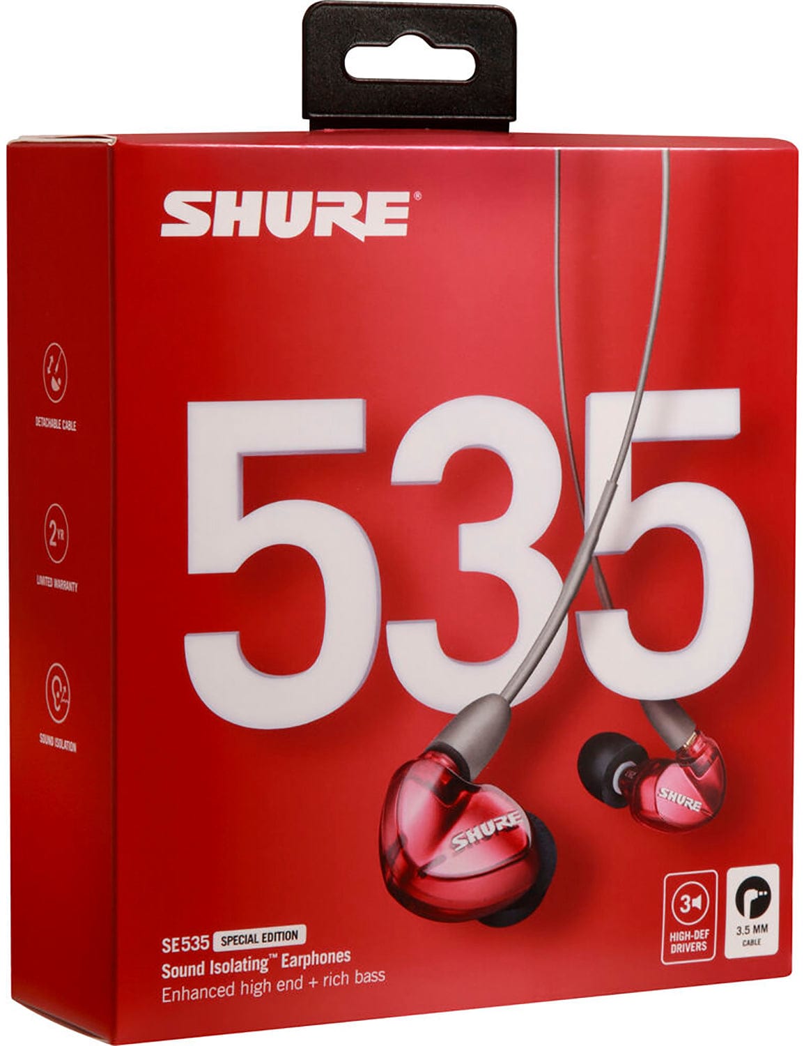 Shure SE535LTD Red In-Ear Monitor Earphones - Immerse in Stunning Sound