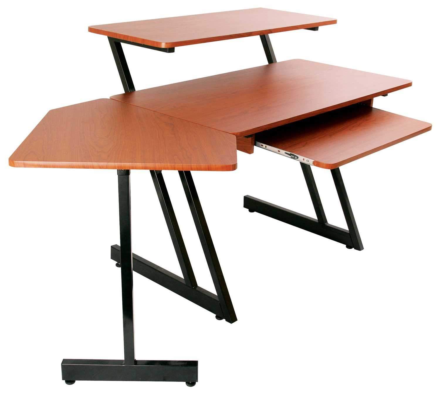 On Stage WSC7500RB Rosewood Studio Corner Table - Maximize Your Workspace!