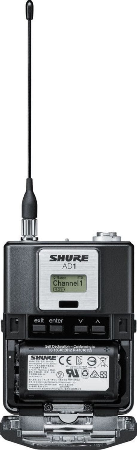 Shure Axient AD1 Bodypack Transmitter - The Ultimate in Professional Wireless Audio