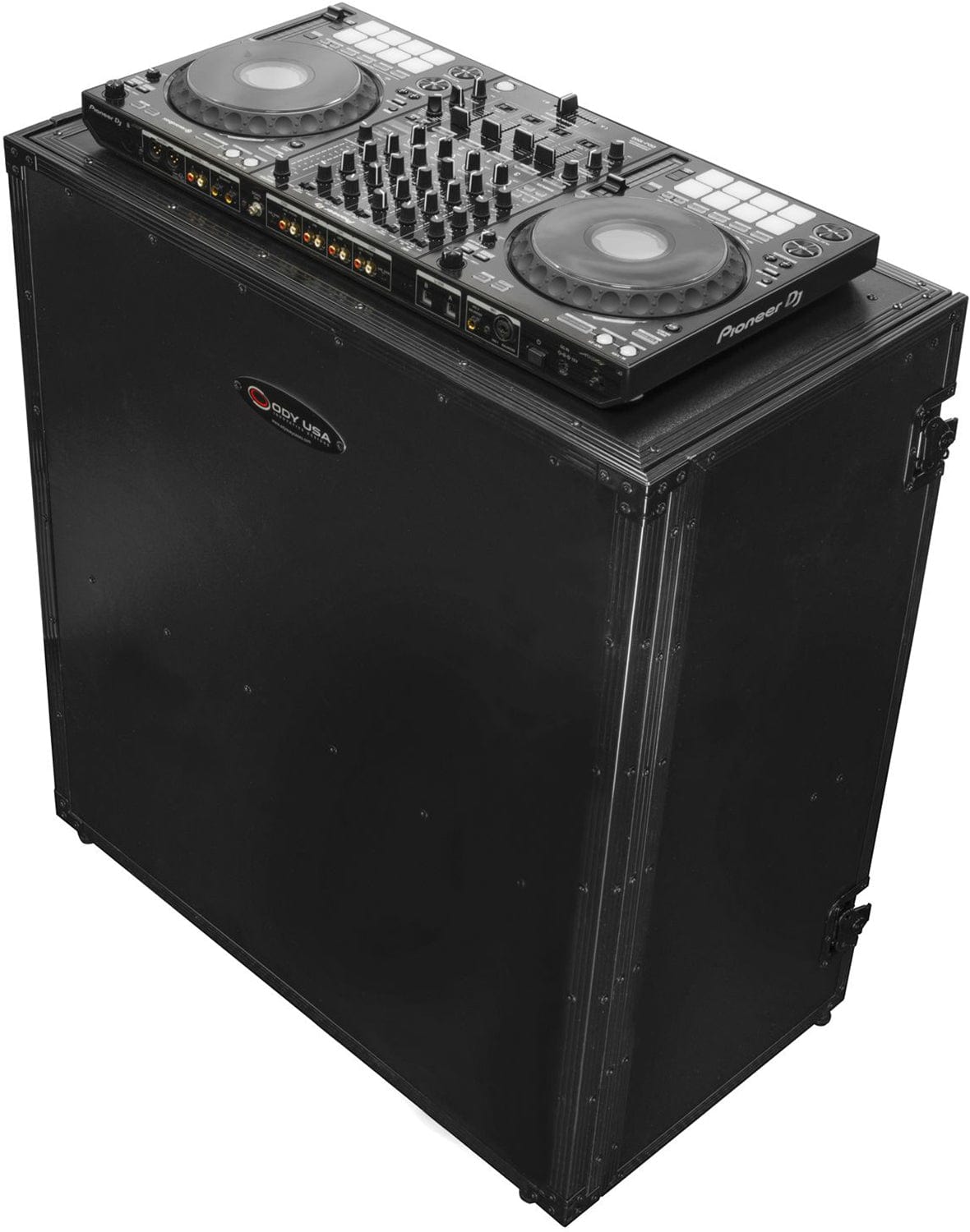 Odyssey Black Two-Tier DJ Fold-out Stand - Ideal for Stunning Performances