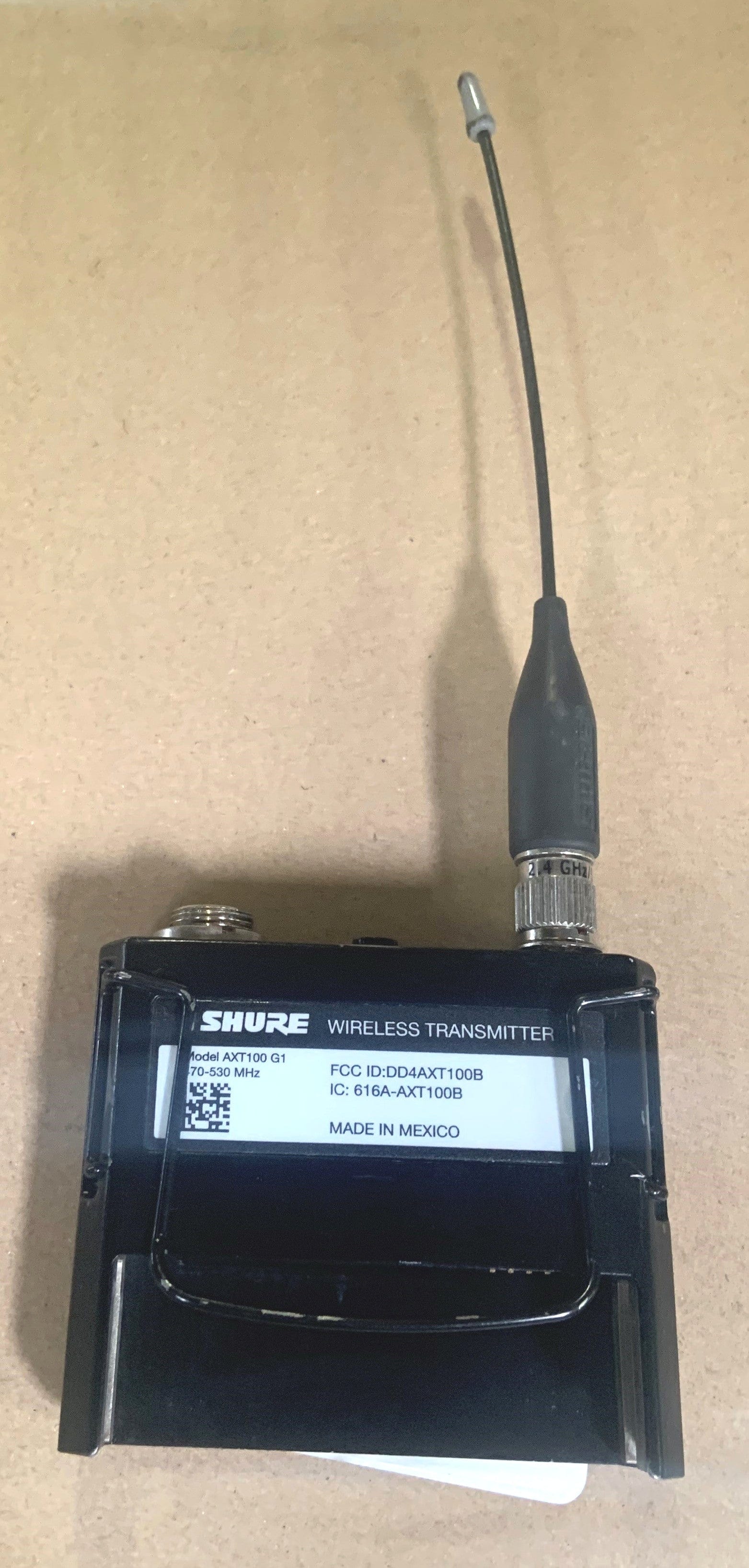 Shure AXT100 G1 Transmitter Belt Pack: Superior Audio on the Go
