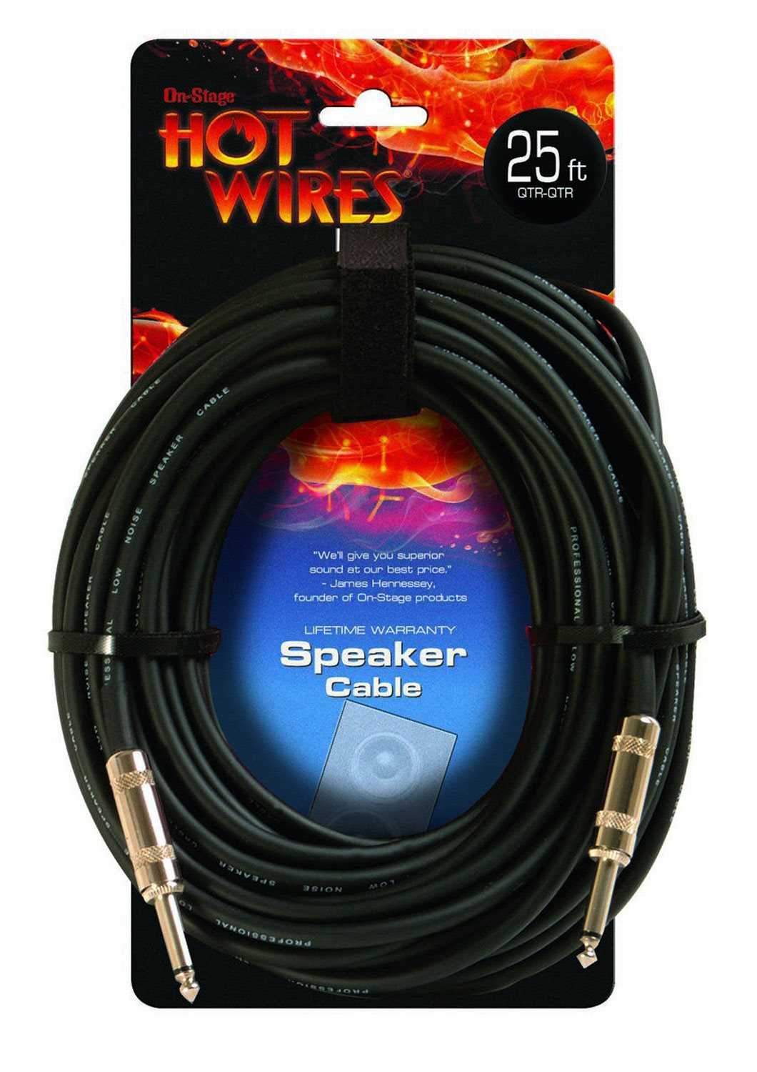 Powerful 25Ft 1/4 To 1/4 On Stage Speaker Cable
