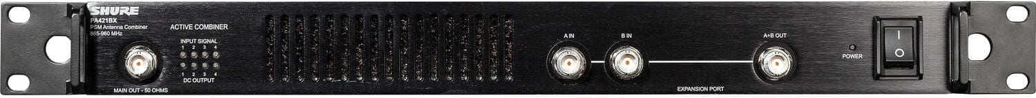 Shure PA421BX 4-Channel Antenna Combiner - Your Key to Seamless PSM Wireless Systems (865-960 Mhz)