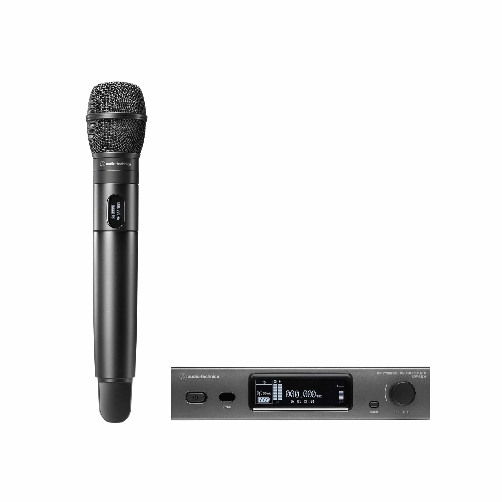 Audio Technica ATW-3212-C710 3000 Series Wireless Handheld Microphone with C710 - Superior Sound, Easy Setup