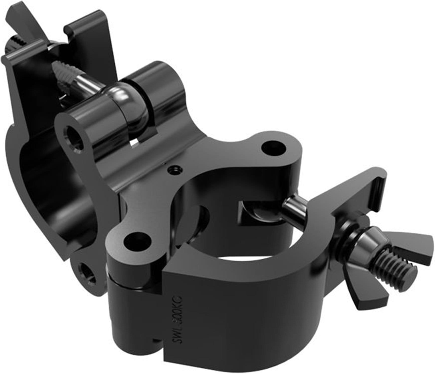 Global Truss Pro Cheeseboro 2-Inch Black Wrap-Around Swivel Clamp - Your Ultimate Trussing Solution