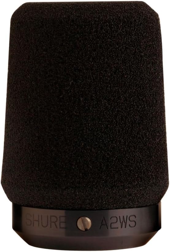 Shure A2WS 545 Series SM57 Locking Foam Windscreen - Black