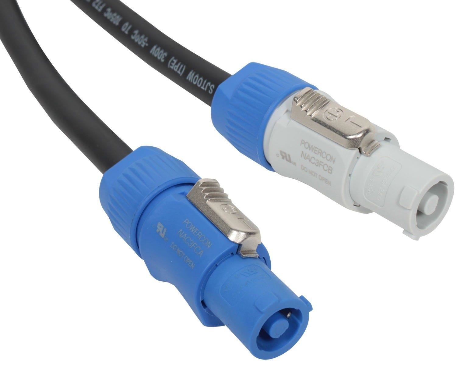 ETC DPJ-5 Powercon Fixture Power Jumper Cable: Gray Plug to Blue Receptacle, 5-Foot/1.5-Meter, Black - Essential for Your Setup!