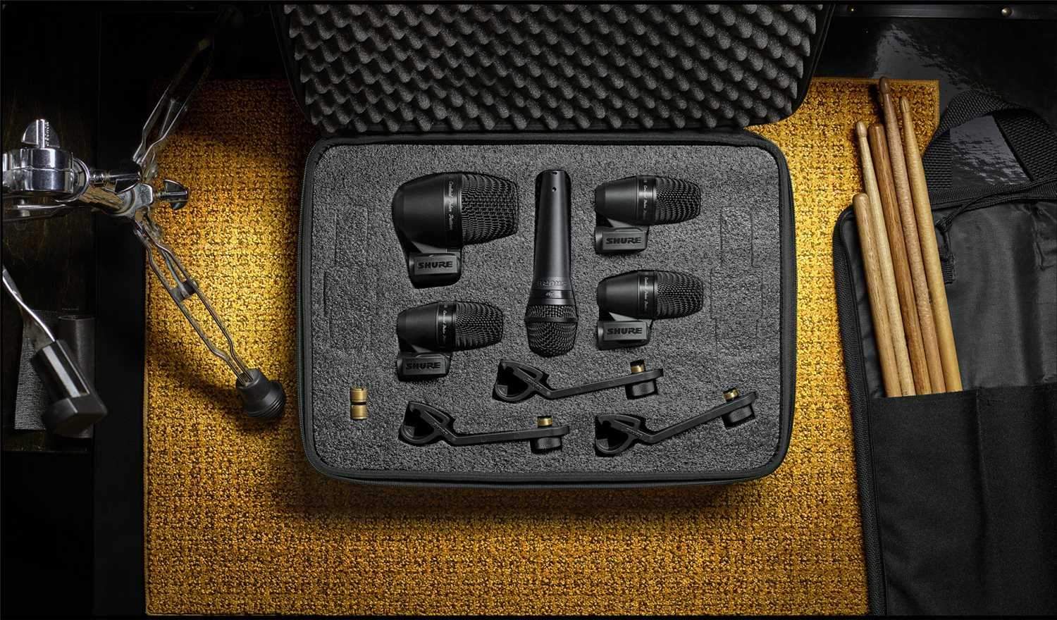 Shure PGADRUMKIT5 Pro 5-Piece Drum Microphone Kit - Elevate Your Drumming Sound