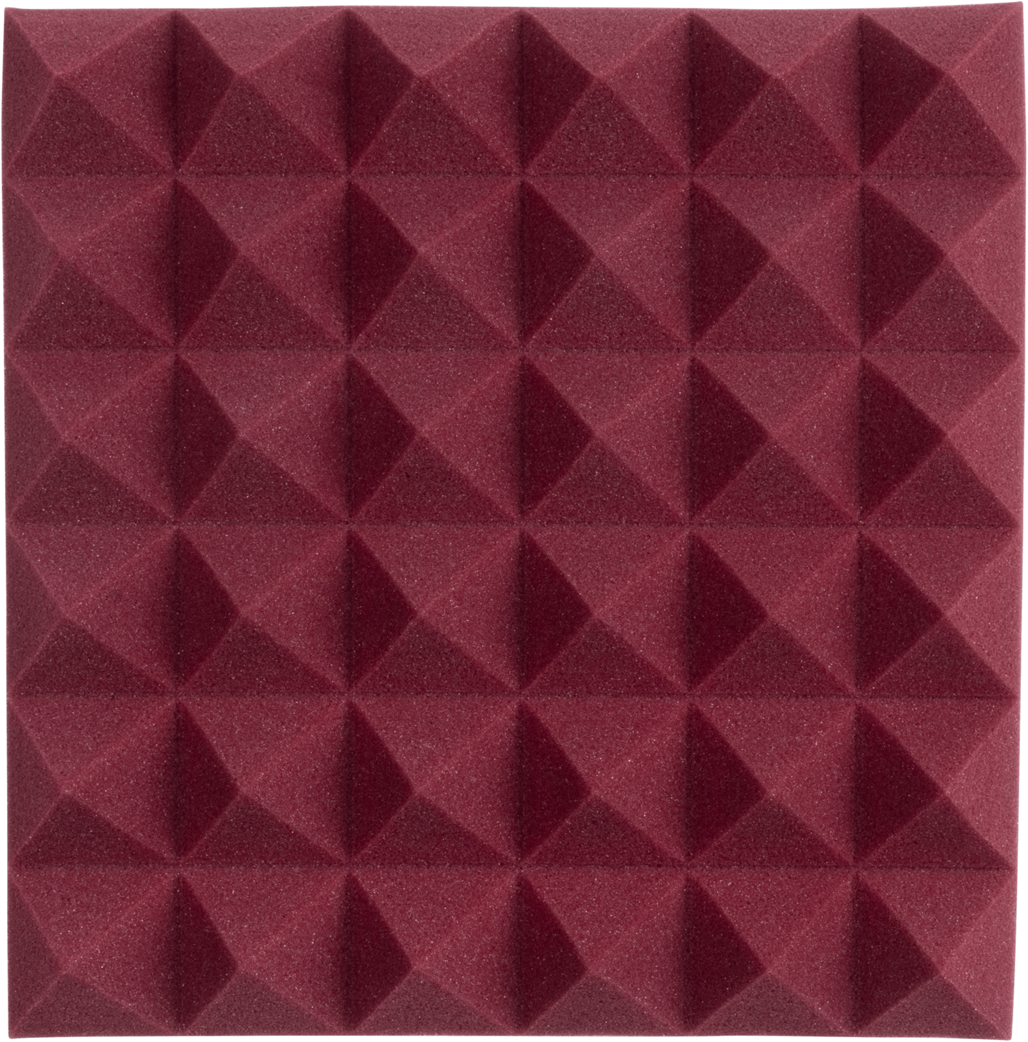 Gator 12x12x2-inch Pyramid Foam Burgundy Pair - Sound-Enhancing Acoustic Panels