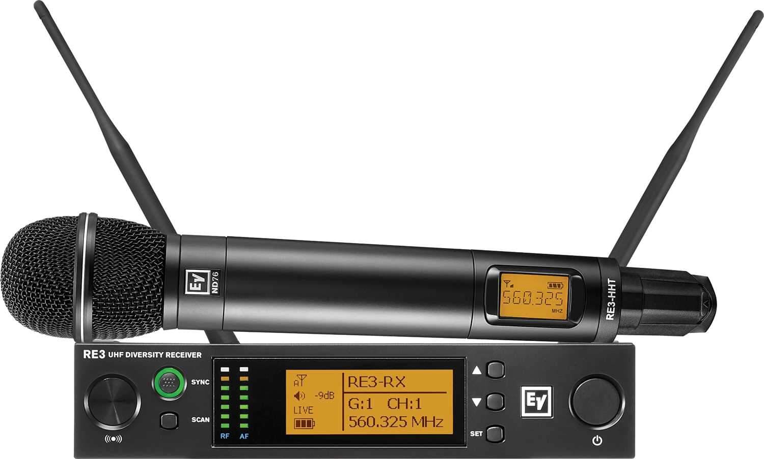Electro-Voice RE3 ND76 5L Wireless Handheld Microphone Set for Stellar Performances