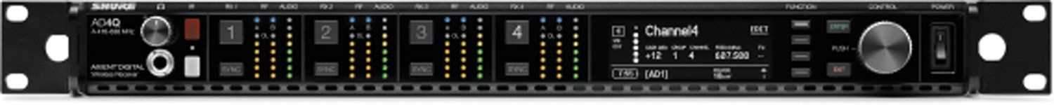 Shure AD4QUS Axient 4-Channel Receiver - Unleash High-Performance RF and Digital Audio