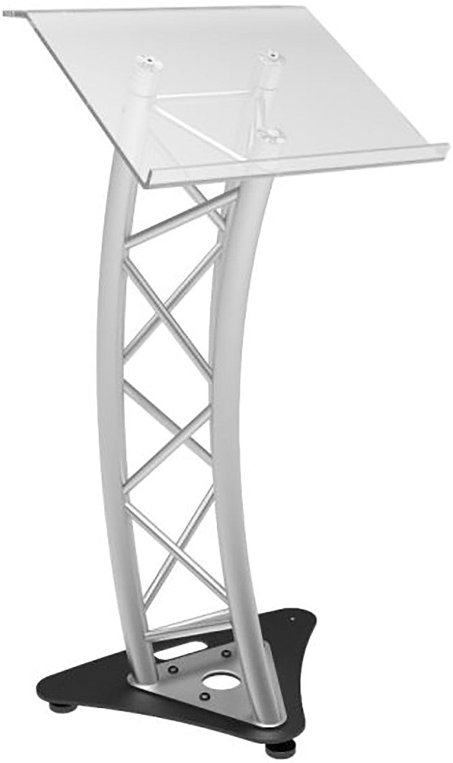 Global Truss GT-LECTERN-PRO Professional Aluminum Lectern with Angled Plexi Top