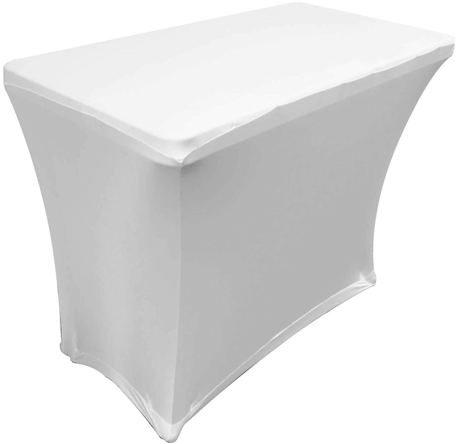 Odyssey 4 Ft White Performers Table Cover - Effortlessly Transform Your Setup
