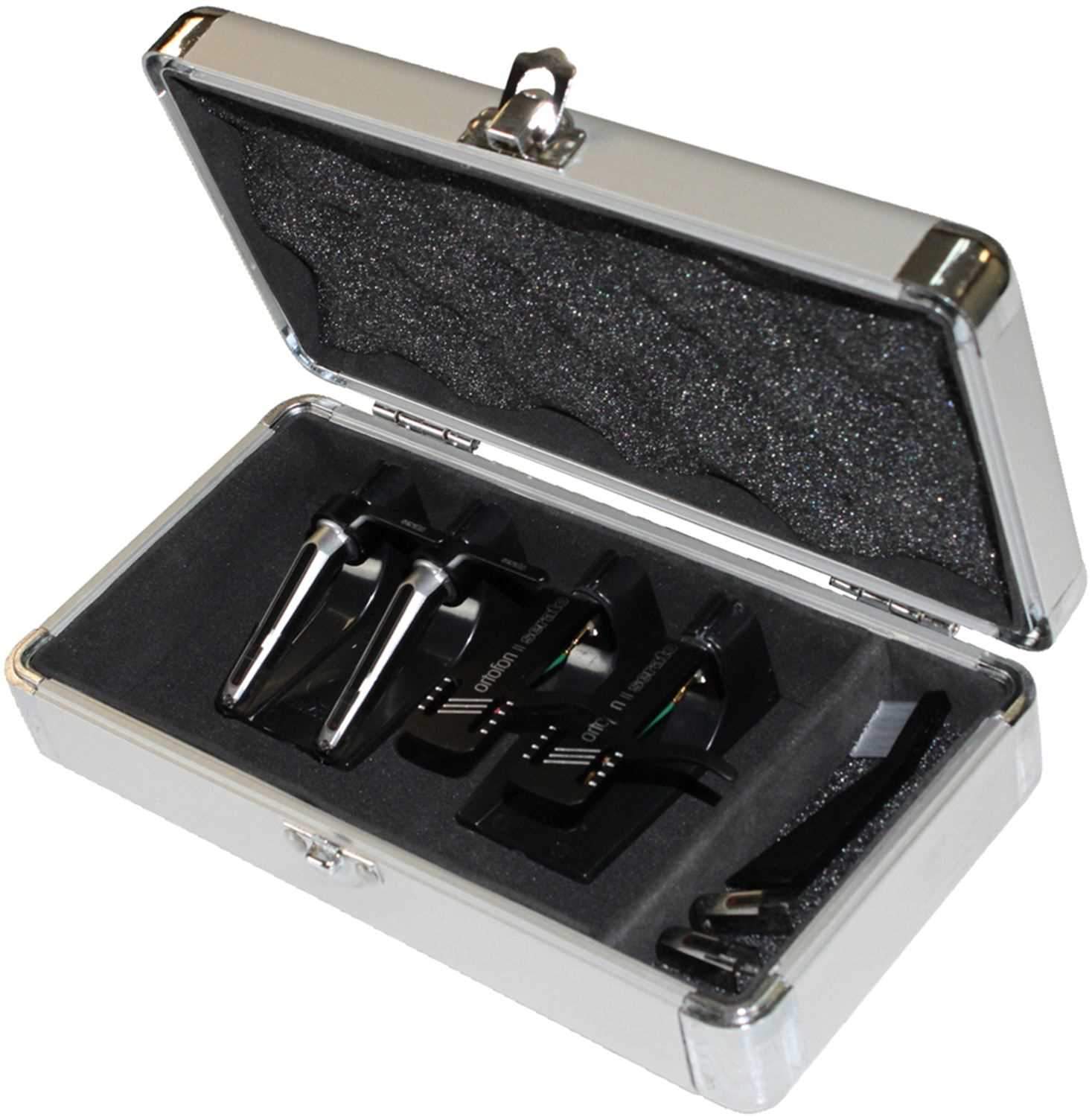 Odyssey KCC4PR2SL Krom Silver Turntable Cartridge Case - Keep Your 4 Cartridges Safe