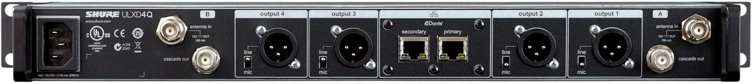 Shure ULXD4Q Quad-Channel Digital Wireless Receiver - V50 Band - Your Ultimate Sound Solution