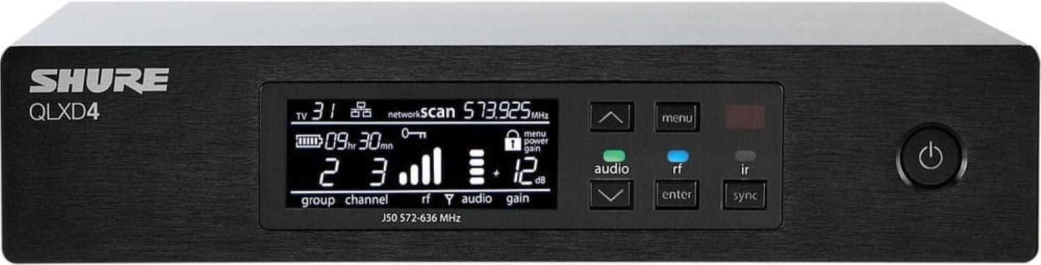 Shure QLXD4-V50 Digital Wireless Receiver - The Ultimate in Audio Clarity
