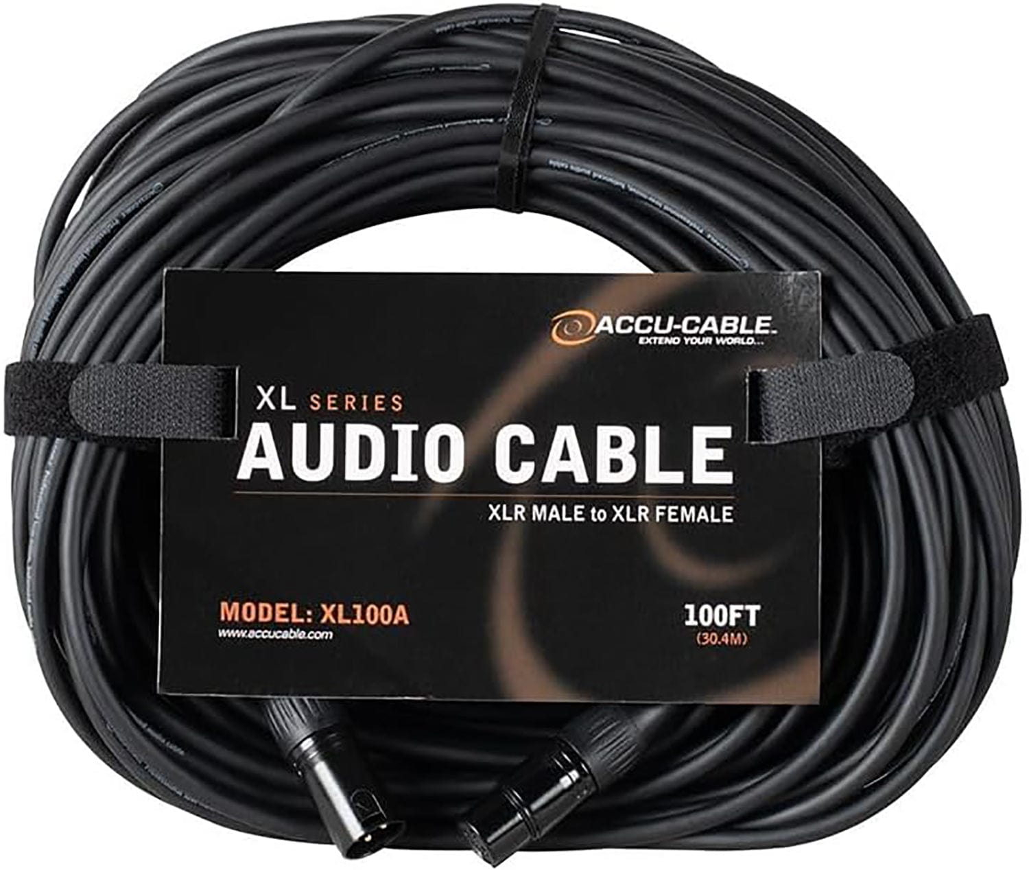 Accu-Cable XL100A High-Performance 100-Foot XLR Audio Cable