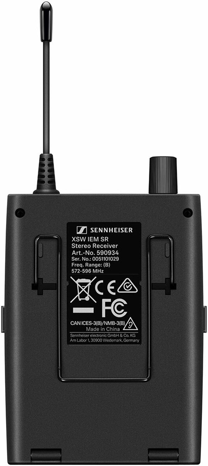 Sennheiser XSW EK In-Ear Monitor Belt Pack Receiver with High-Quality Headphones (572 - 596MHz)