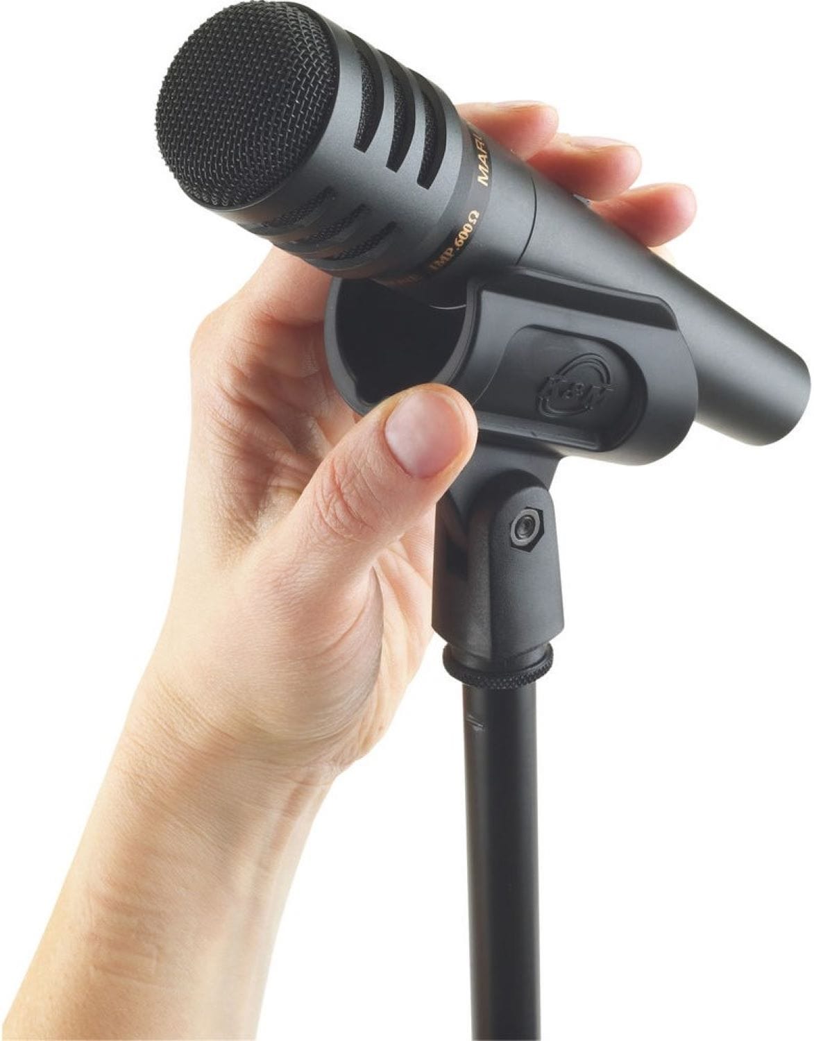 K&M 85070.510.55 10-Pack Black Microphone Clips - Secure & Easy Mounting