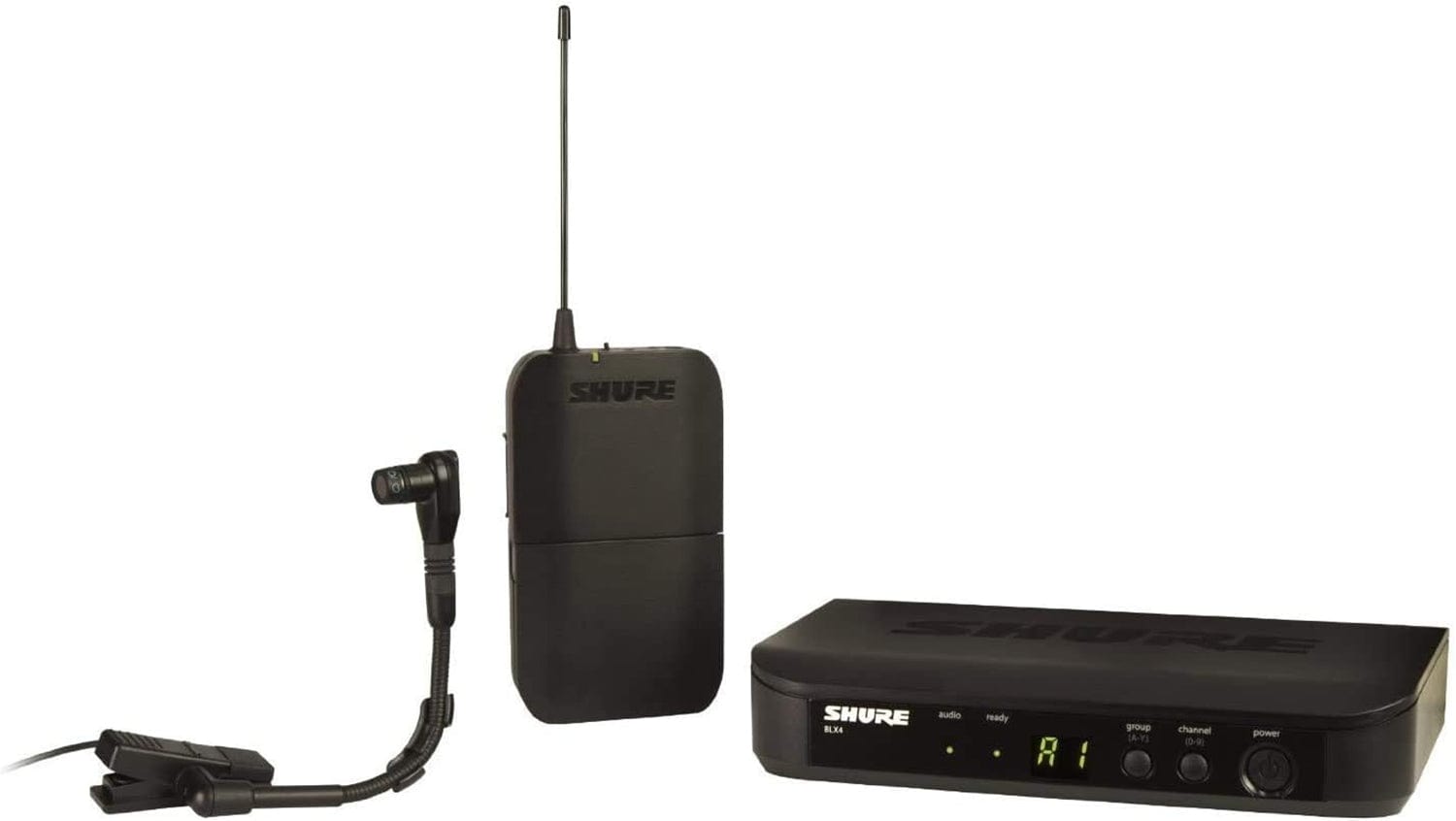 Shure BLX14 Wireless Instrument System with Beta 98H/C Clip-on Gooseneck Microphone - The Ultimate Choice for Exceptional Audio Performance on Stage