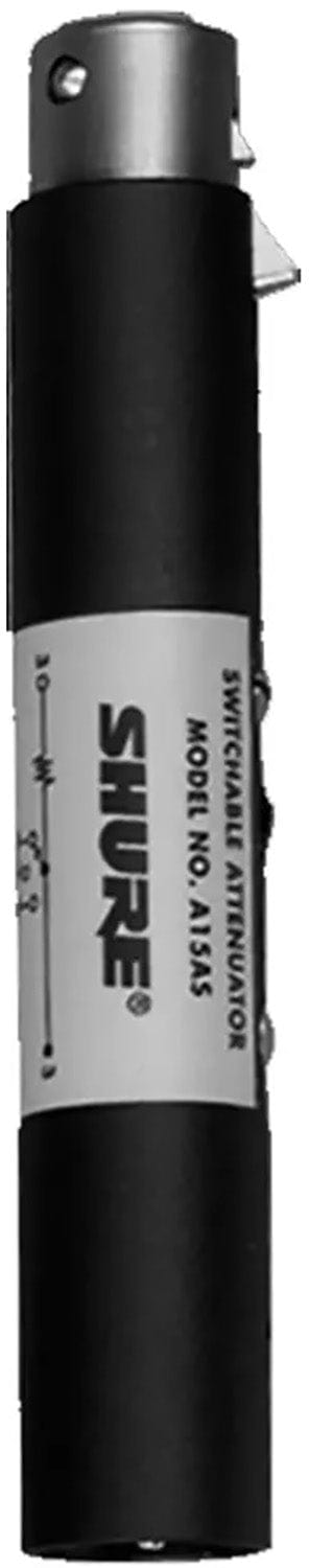 Shure A15AS Adjustable Attenuator - 15/20/25 dB - Phantom Power Pass-Through