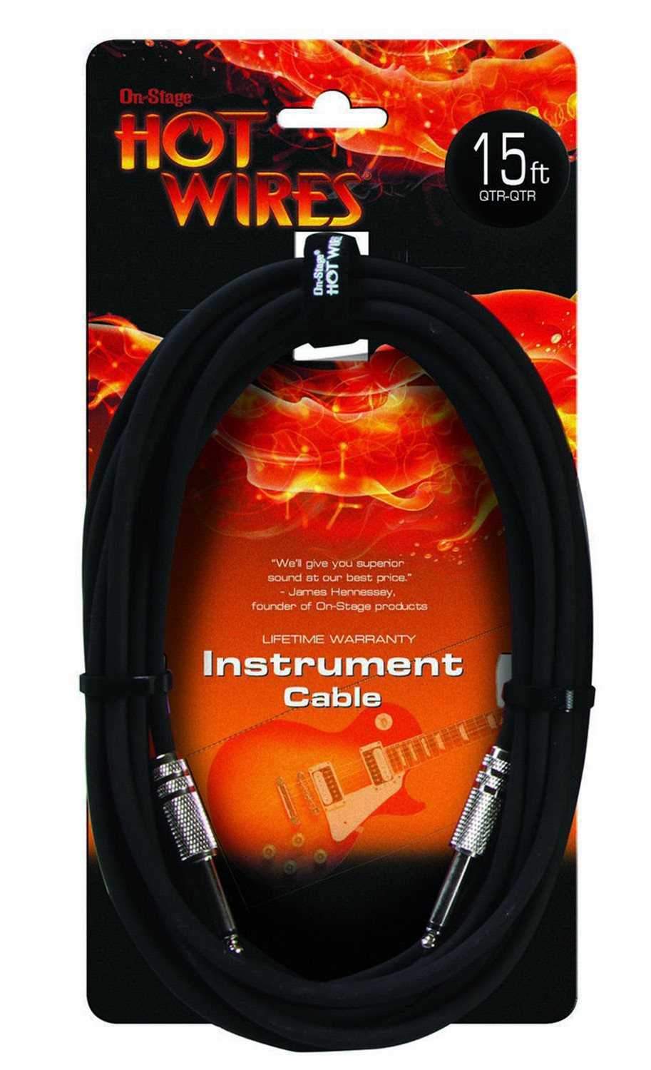 On-Stage High-Performance 15ft Instrument Cable