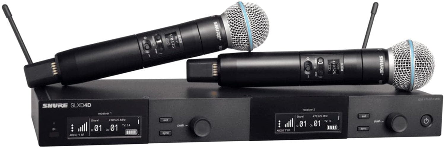 Shure SLXD24D/B58 H55 Dual Wireless System: Rock Your Performances with BETA 58 Capsule